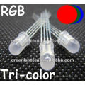 Diodo emissor de luz azul verde vermelho do cátodo comum da Tri cor de 4mm RGB 4pin